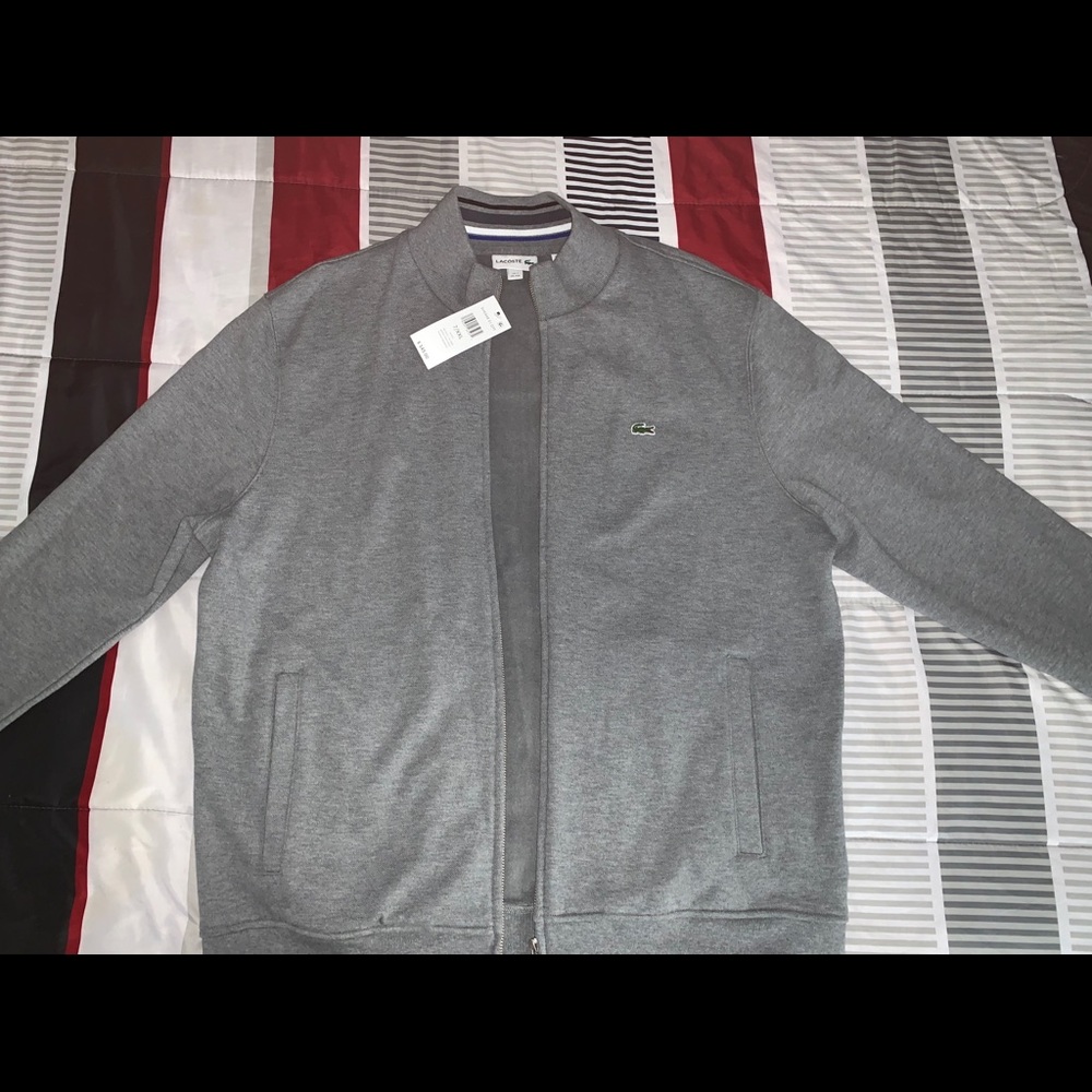 Men's Long Sleeve Full Zip Pique Sweatshirt